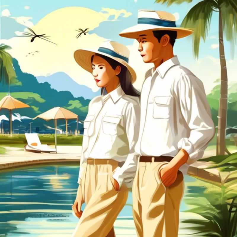 Long-sleeved shirts and pants offer protection from the sun and mosquitoes.