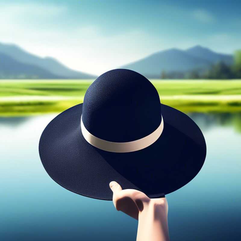 A stylish wide-brimmed hat, showcasing its elegant silhouette and the potential for sun protection and fashion flair.