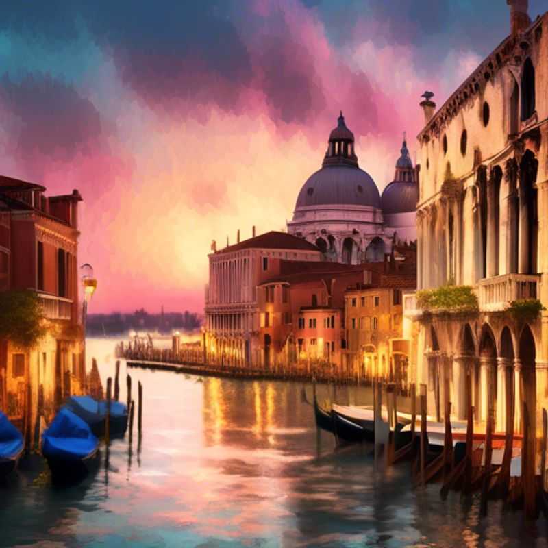 Three long-term traveler couples strolling hand-in-hand along the charming canals of Venice, Italy, captivated by the city's timeless allure during their 4-day spring sojourn.